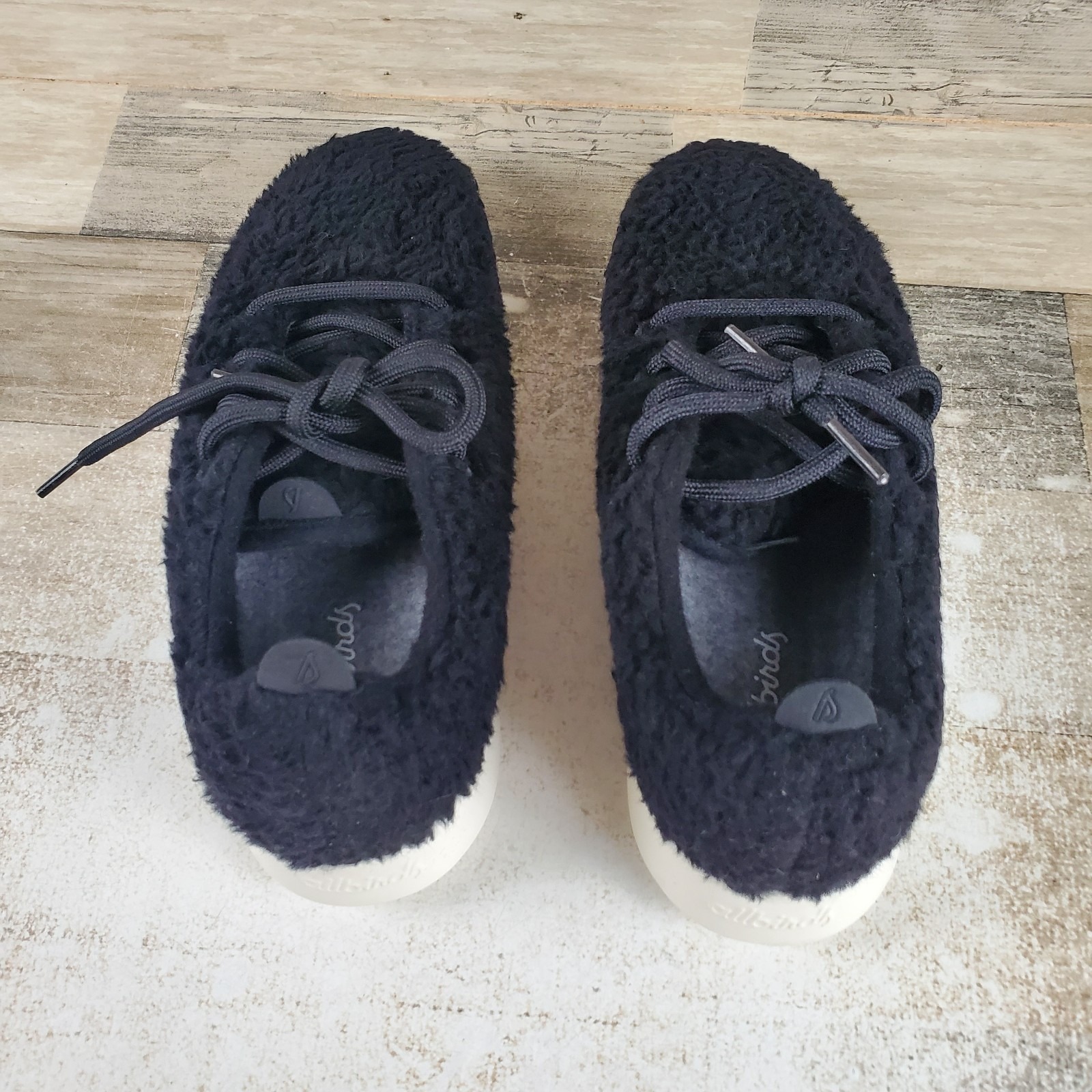 Allbirds Wool Runner Fluff Womens Shoes Sz 9 M Natural Black Merino Wool Lace Up — image 4 of 8